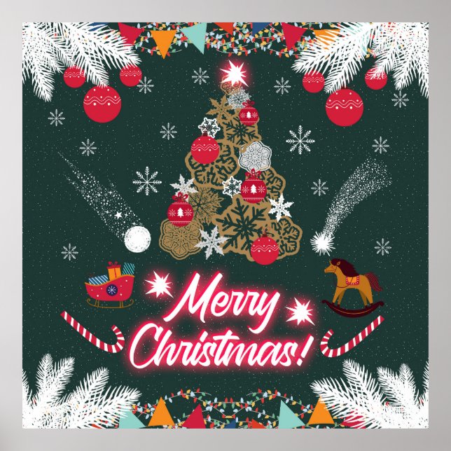 Poster Evergreen Joy do Natal (Frente)