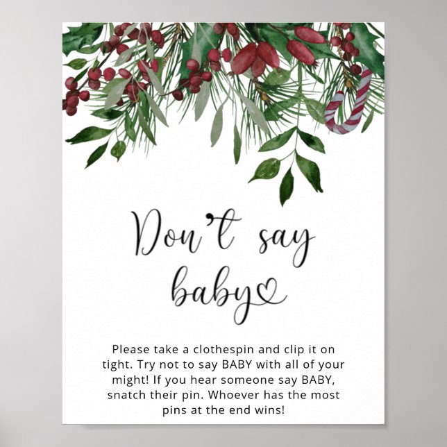 Poster Evergreen Não diga bebê. Inverno não diga bebê  (Frente)