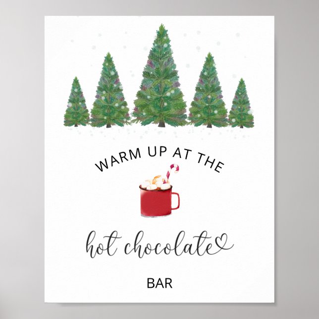 Poster Evergreen Warm no bar de chocolate quente (Frente)