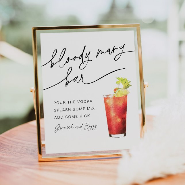 Poster EVERLEIGH Sinal de Bar de Bloody Mary (Criador carregado)