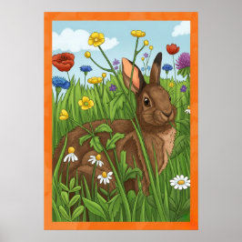 Poster Every Bunny Loves Flowers