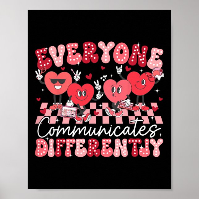 Poster Everyone Communicates Differently Special Educatio (Frente)