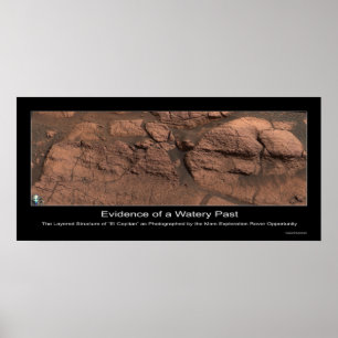 Pôster Evidence of a Watery Past on Mars