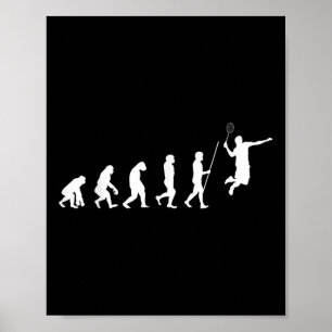 Poster Evolução Badminton _ Peteca _ Jogador de Badminton