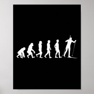 Poster Evolução Biatlo Inverno Ideia Desportiva Para Mulh