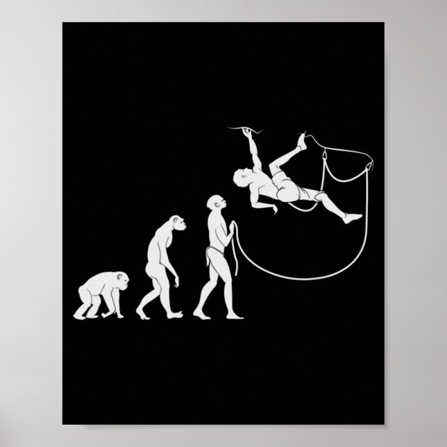Poster Evolução Da Escalada De Rock Climber (Frente)