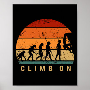 Poster Evolução da Escalada - Escalada Bouldering Montanh