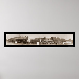 Poster Evolução da foto 1913 dos trens
