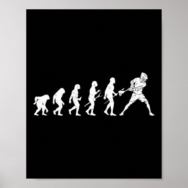 Poster Evolução da Lacrosse - Evolução do Jogador de Lacr (Frente)