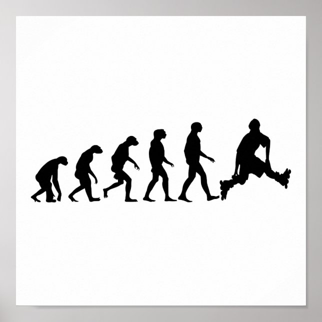 Pôster Evolução da Rollerblading (Frente)