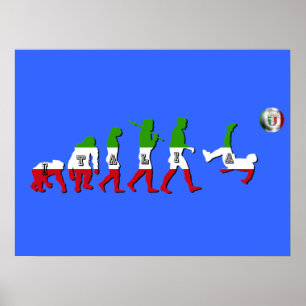 Pôster Evolução de presentes italianos de Italia Calcio