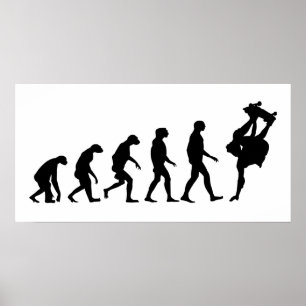 Poster Evolução de Skateboarding
