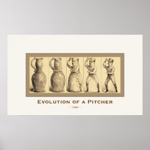 Poster Evolução de umas belas artes 1889 do vintage do