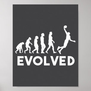 Poster Evolução do Basquete Homens Mulheres Meninos Menin