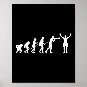 Poster Evolução do Boxe - Amante do Boxe Kickboxing F