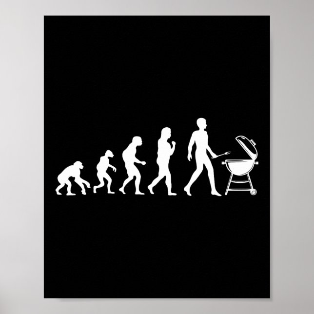 Poster Evolução Do Design De Grelha De Churrasco (Frente)