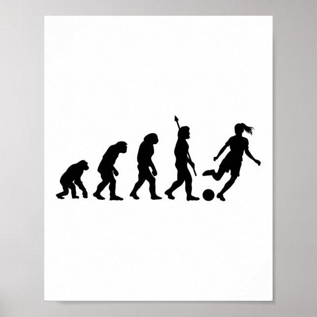Poster Evolução do Futebol Jogue Como Uma Garota  (Frente)