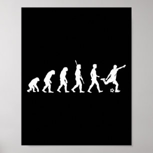 Poster Evolução do Homem - Amante de Futebol Jogador de F