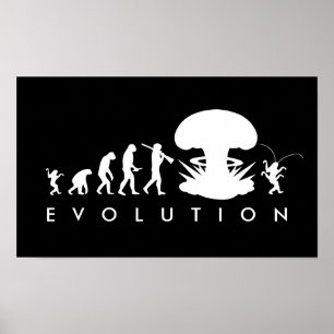 Poster Evolução do Homem e da Barata Gráfico de Evolução