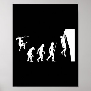 Poster Evolução Do Homem Escalada De Rocha