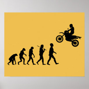 Poster Evolução do Homem Motocross Jump