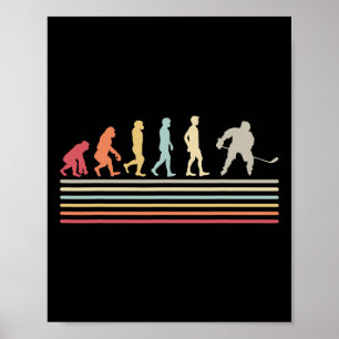 Poster Evolução do Hóquei - Amantes do Esporte Jogador de