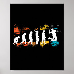 Poster Evolução do Jogador de Badminton Raquete de Badmin