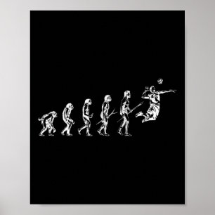 Poster Evolução Do Jogador De Voleibol Engraçado Pelo Hom