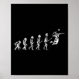 Poster Evolução Do Jogador De Voleibol Engraçado Pelo Hom