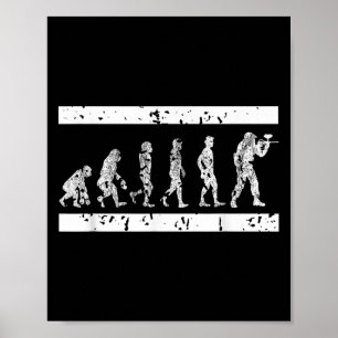 Poster Evolução Do Jogo Tático De Humor Do Jogador De Pai