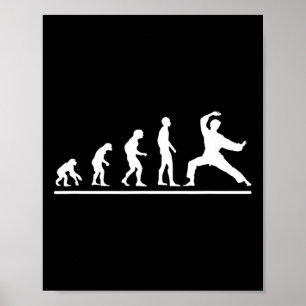 Poster Evolução do Karatê Corte de Karatê Homens Engraçad