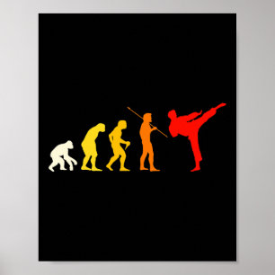 Poster Evolução do Karate Kung Fu Shotokan Presente Arte