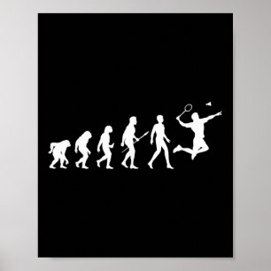 Poster Evolução Do Presente De Badminton Para Jogadores D