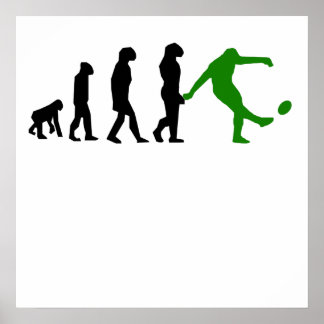 Poster Evolução do Rugby Kick (Verde)