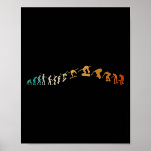 Poster Evolução do Skate - Skatista Evoluindo