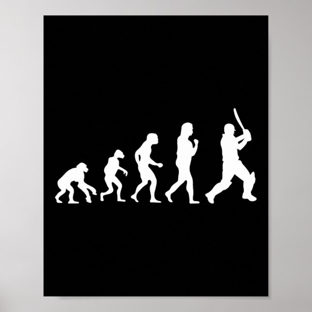 Poster Evolução do Tsman de Críquete Para Jogadores de Cr (Frente)