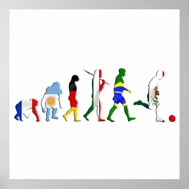 Pôster Evolução dos presentes dos fãs de futebol mexicano (Frente)