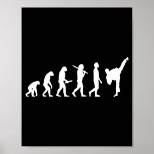 Poster Evolução engraçada de Karate Taekwondo - Karateca