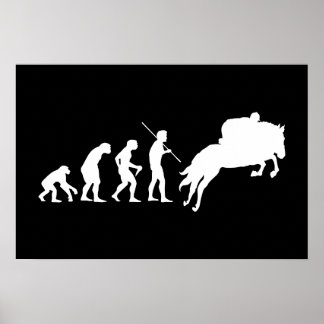 Pôster Evolução Equestre do Homem a Horseback