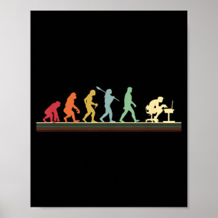 Poster Evolução Humana Em Um Geeko De Computador Gráfico