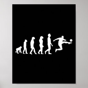 Poster Evolução Humana Termina Com Movimento de Chute de