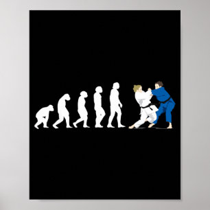Poster Evolução Judô Judoca Taekwondo Karatê Aikido