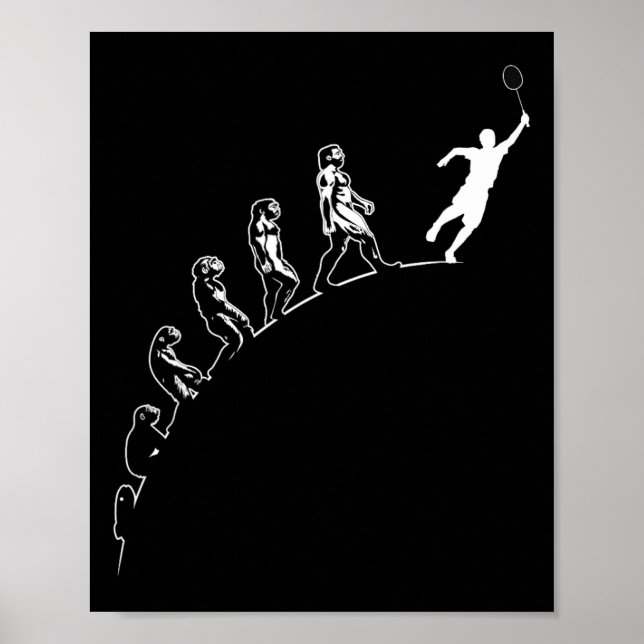 Poster Evoluçãode Badminton Shuttle Art (Frente)