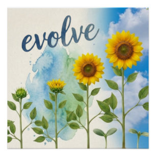 Pôster Evoluir Girassol