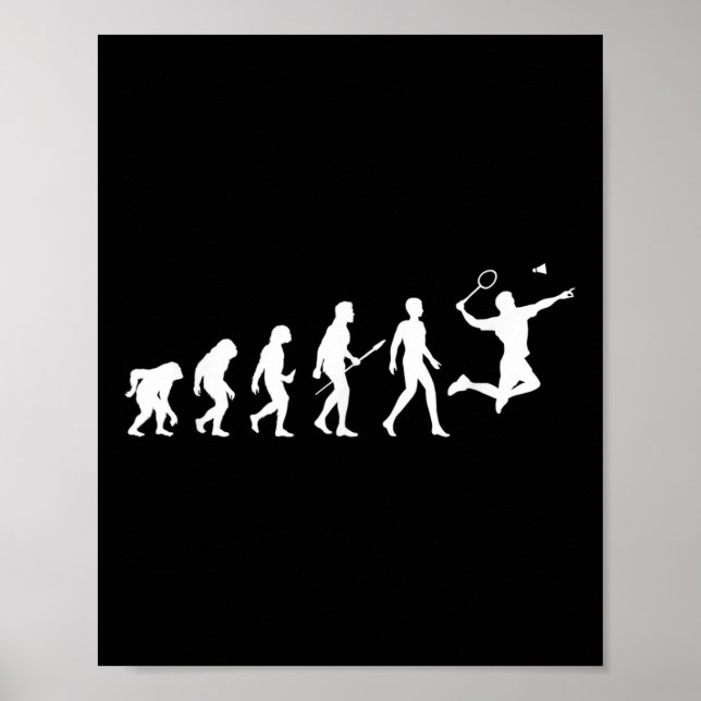 Poster Evolution Badminton Gift For Badminton Players Evo (Frente)