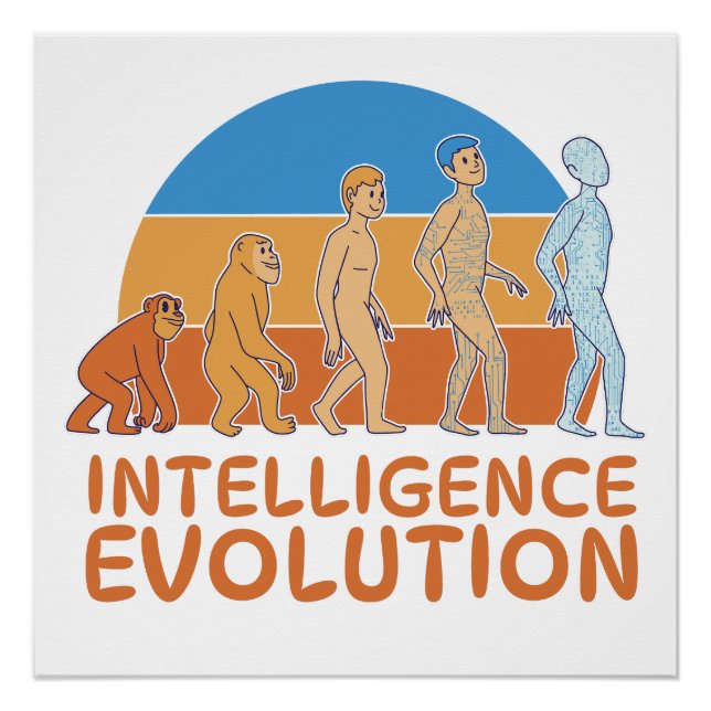 Pôster Evolution der menschlichen Intelligenz (Frente)