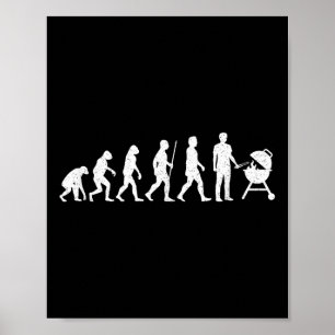 Poster Evolution Griling Funny Churrasco Grill Barbecue