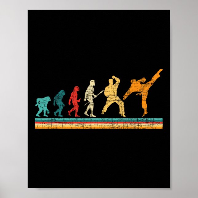 Poster Evolution Of Karate - Martial Arts Coach Karateka  (Frente)
