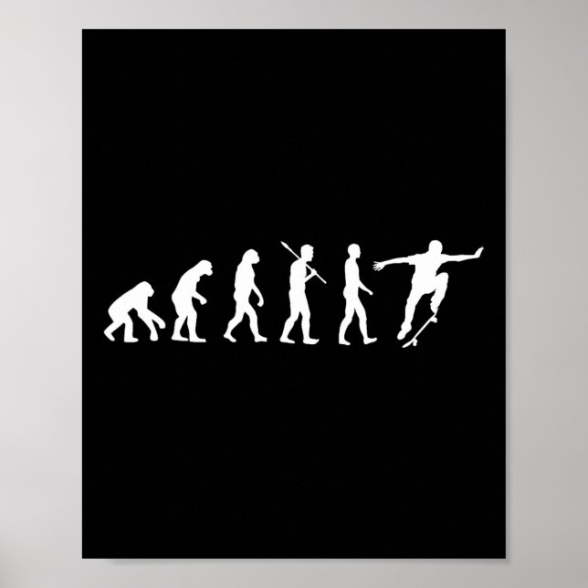 Poster Evolution Of Skateboarder - Skateboarding Gift Shi (Frente)