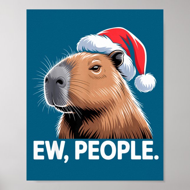 Poster Ew People Capybara Christmas Humor  (Frente)